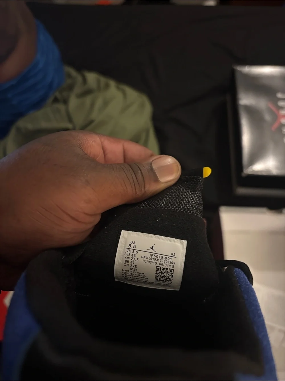 Jordan Men’s Sneakers in Blue with Yellow Accents